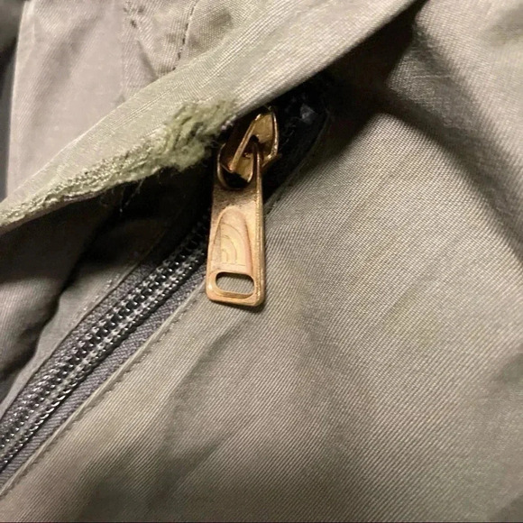 The North Face HyVent army green down  puffer parka hooded jacket - Picture 16 of 16